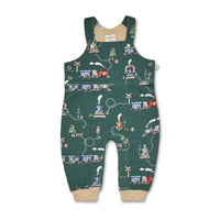 Trains Organic Snuggle Overalls