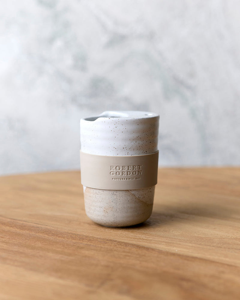 Robert Gordon 350ml Travel Mug in White Speckle / The Wanderer