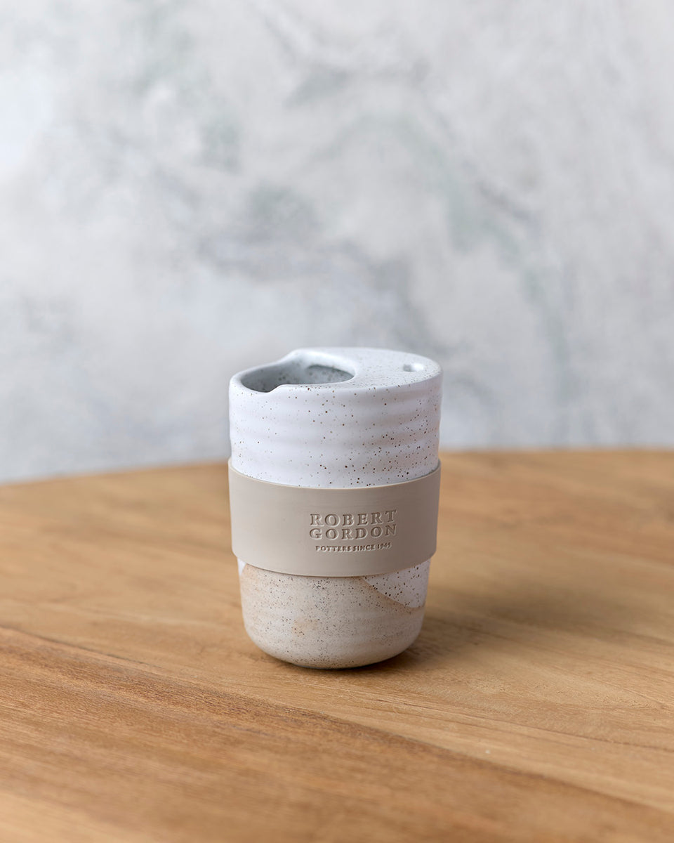 Robert Gordon 350ml Travel Mug in White Speckle / The Wanderer
