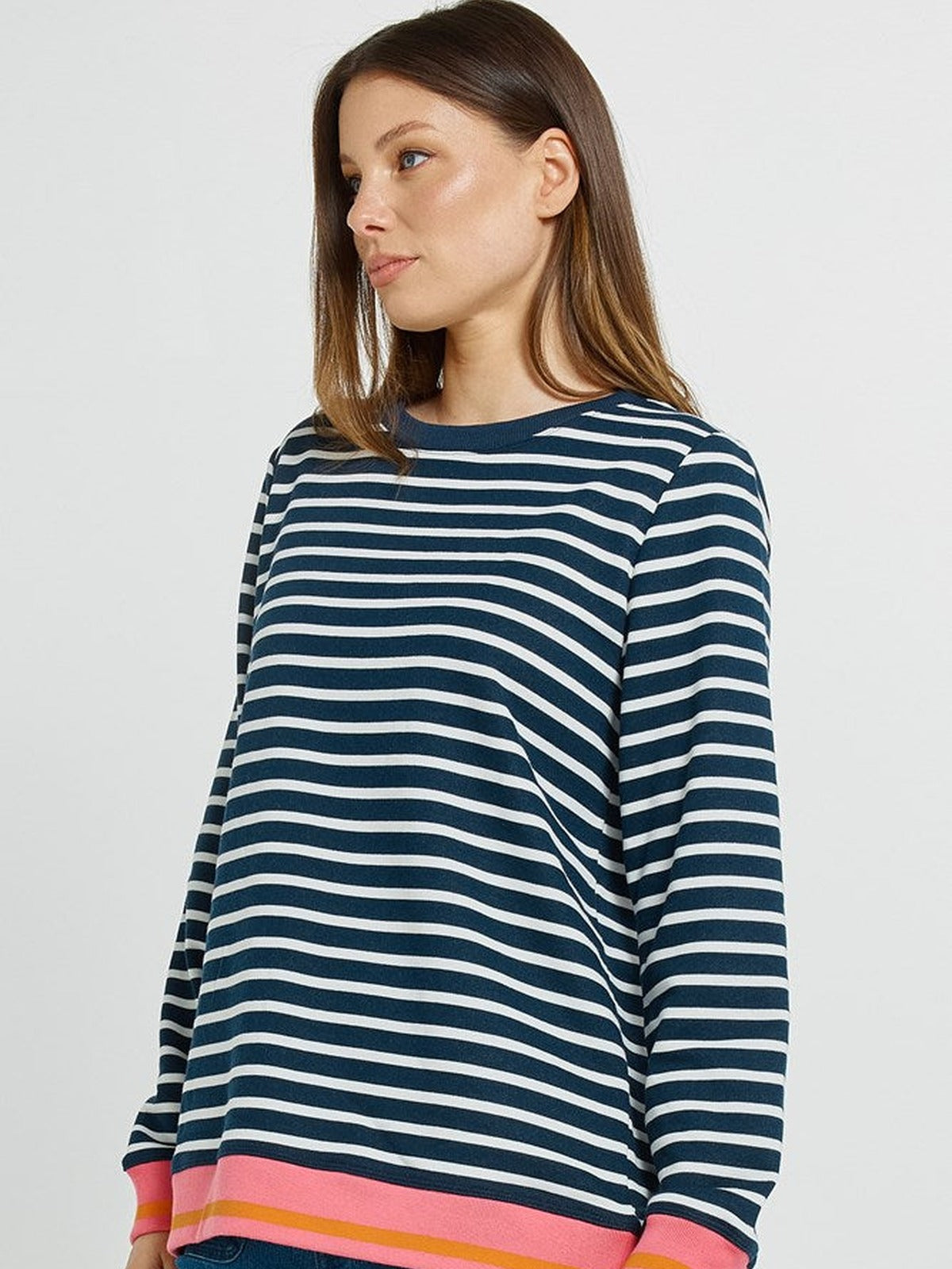 Tyra Sweat - Navy/White Stripe