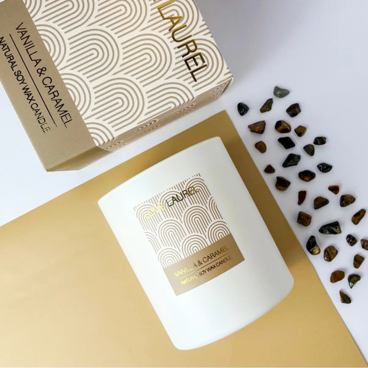 Vanilla & Caramel Candle - Small - Love Laurel - Image 2