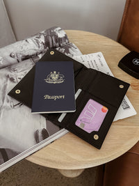 Venice Passport Holder - Black