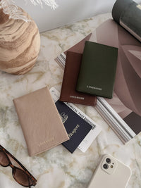 Venice Passport Holder - Saddle Cognac