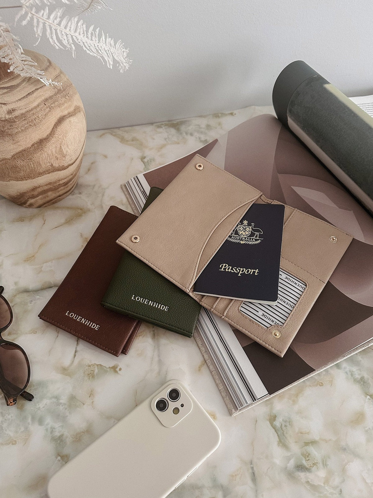 Venice Passport Holder - Saddle Malt