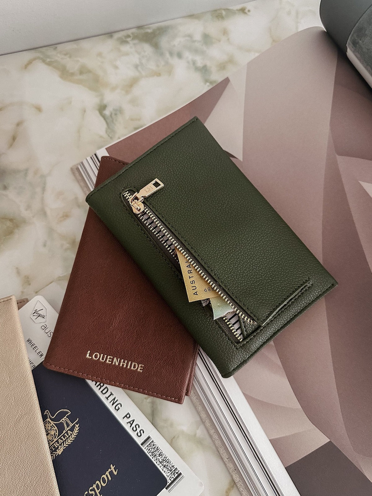 Venice Passport Holder - Saddle Malt