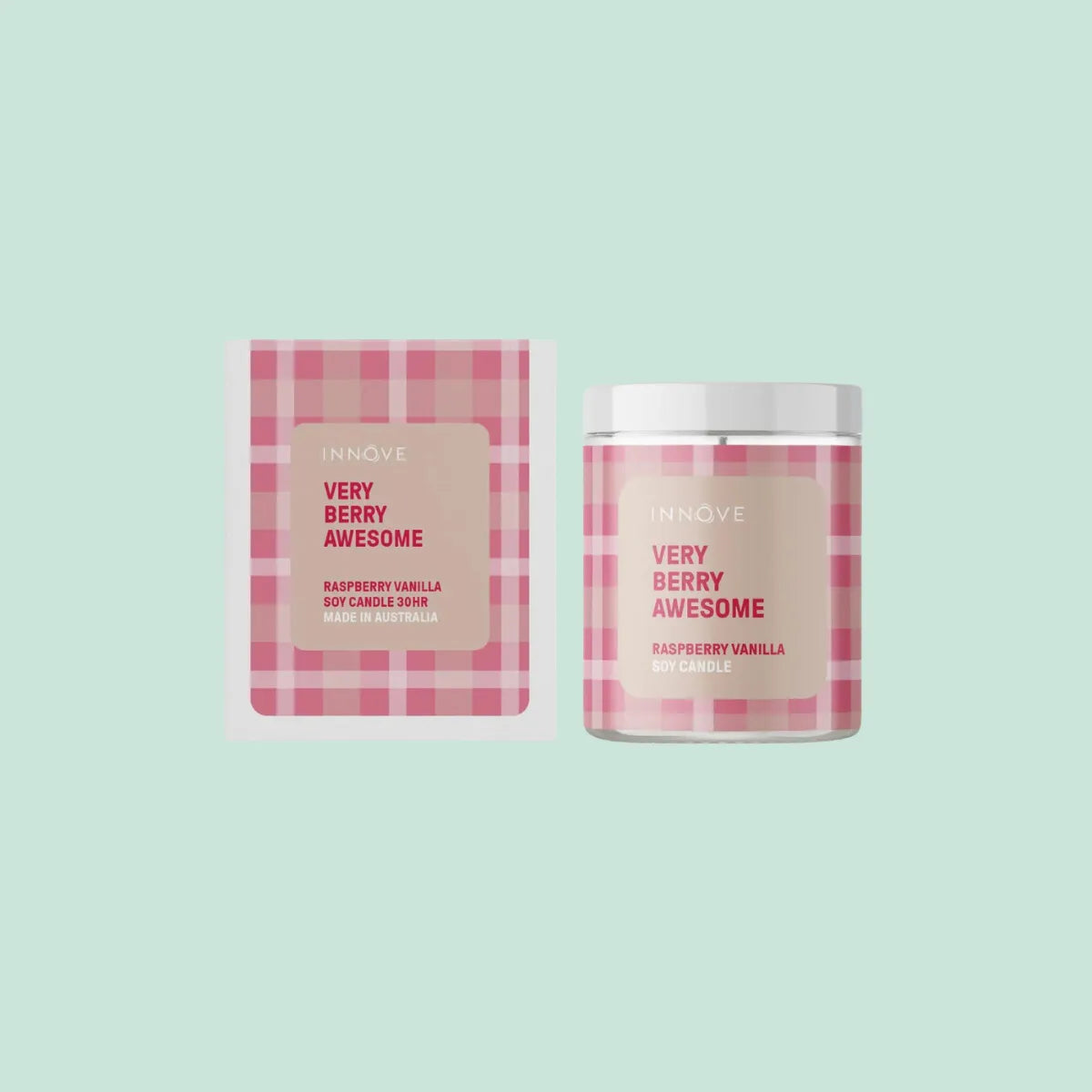 Very Berry Awesome Soy Candle - Raspberry Vanilla - Innove - Image 2