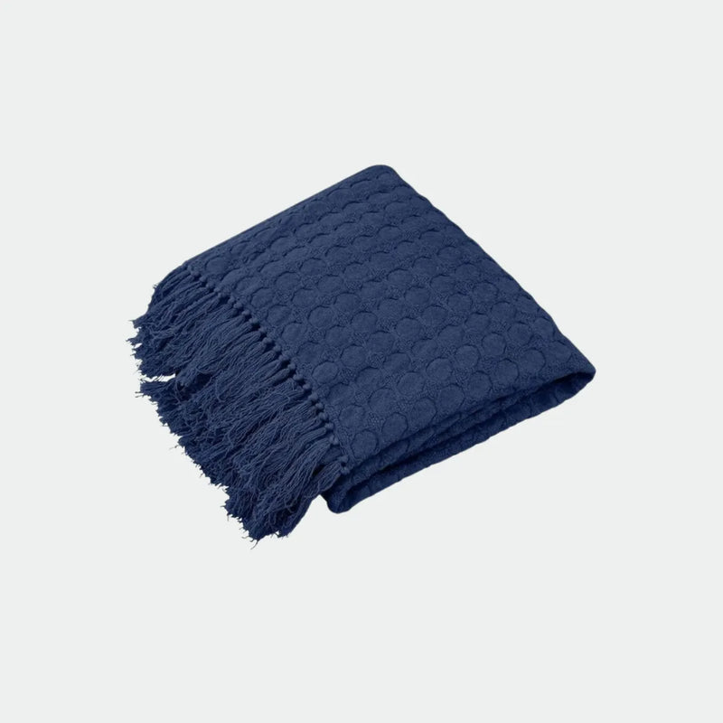Warren Throw - Navy - J.Elliot - Image 1