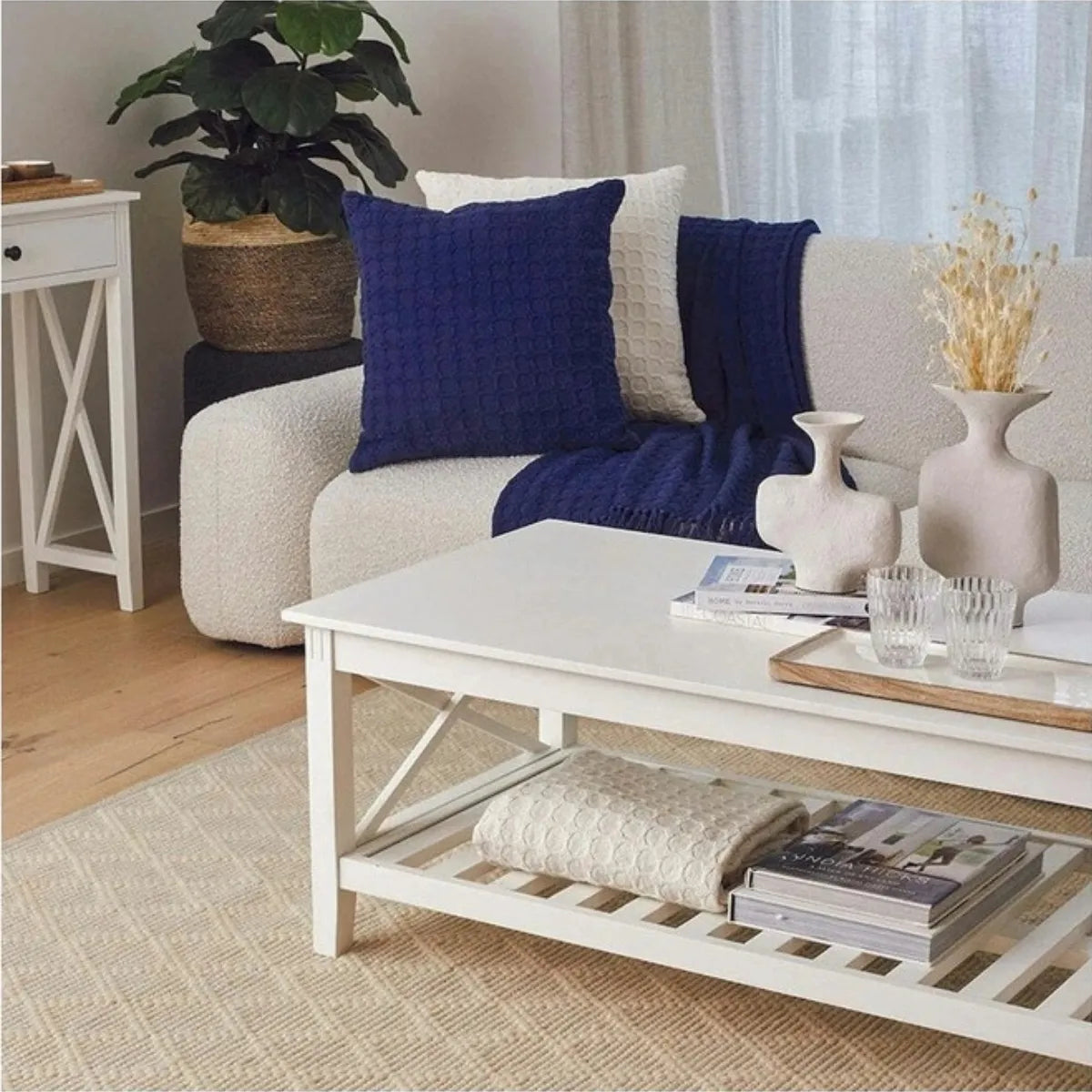 Warren Throw - Navy - J.Elliot - Image 2