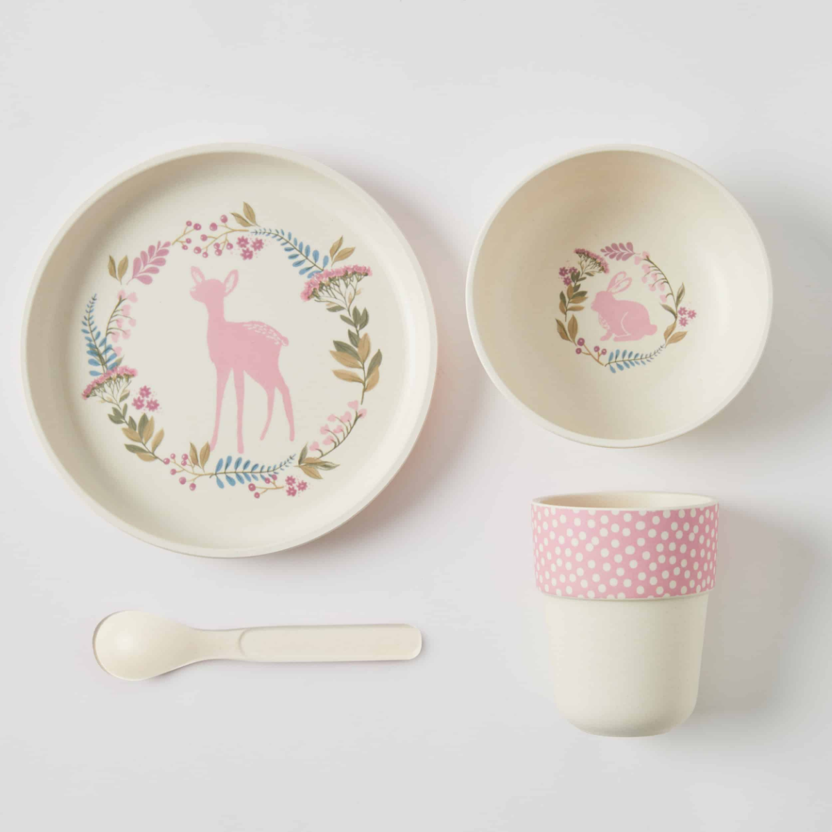 Whimsical Bamboo 4pc Dinner Sets - Nordic Kids - Image 2