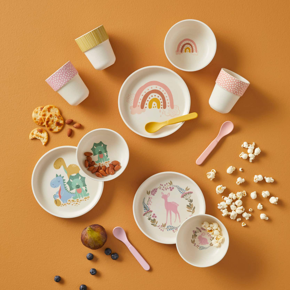 Whimsical Bamboo 4pc Dinner Sets - Nordic Kids - Image 5