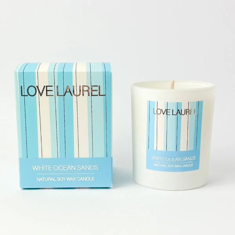 White Ocean Sands Candle - Small - Love Laurel - Image 1