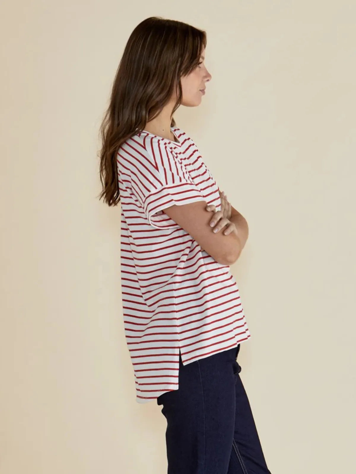 Willa Tee - Red Stripe - Betty Basics - Image 2