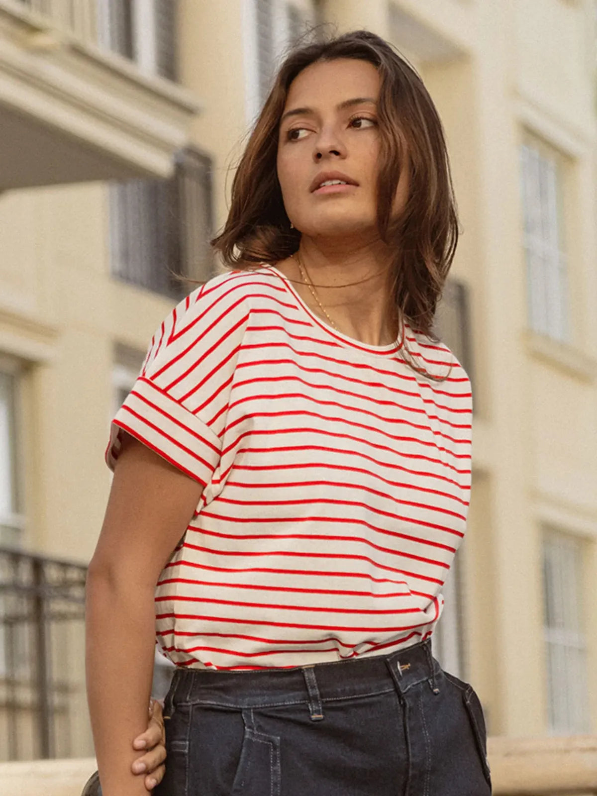 Willa Tee - Red Stripe - Betty Basics - Image 4
