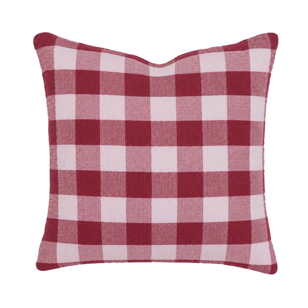 Bambury Willow Square Cushion, Berry