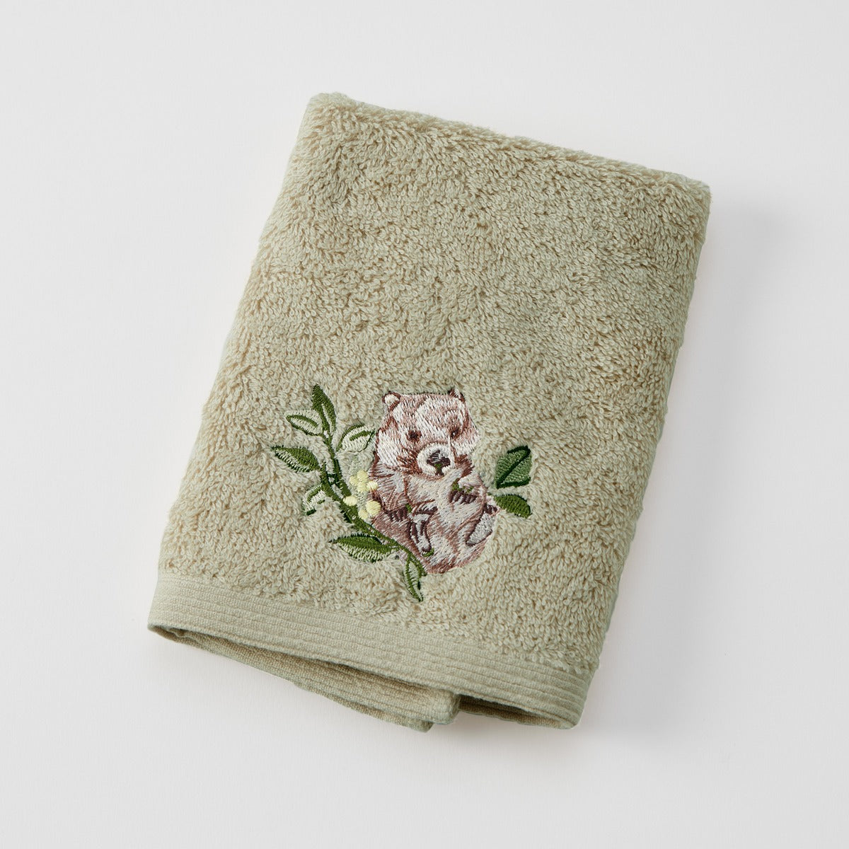 Wombat Face Washer - Olive