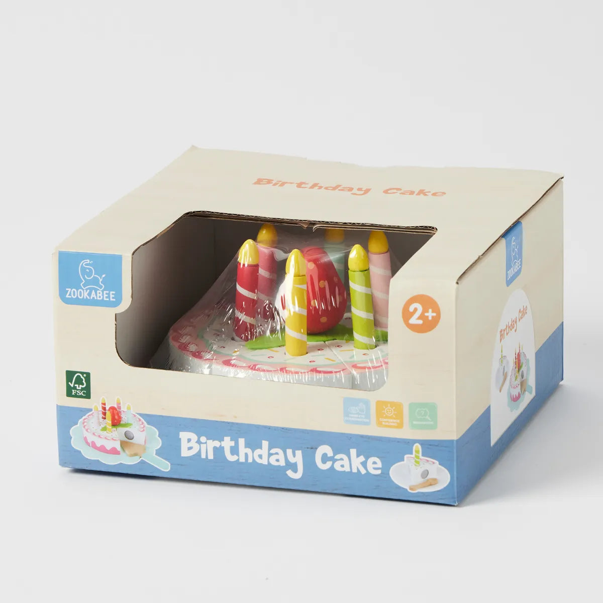 Wooden Birthday Cake - Zookabee - Image 3