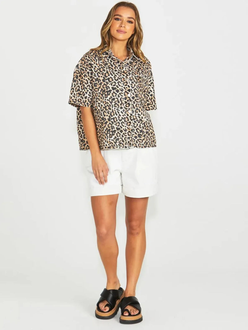 Wyatt Short Sleeve Denim Shirt - Vintage Animal - Sass - Image 1