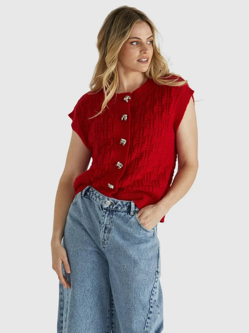 Zadie Vest - Poppy Red - Sass - Image 1