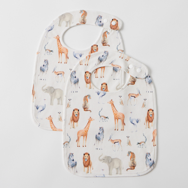 Zambezi Jersey Bib Set of 2 - Jiggle & Giggle - Image 1