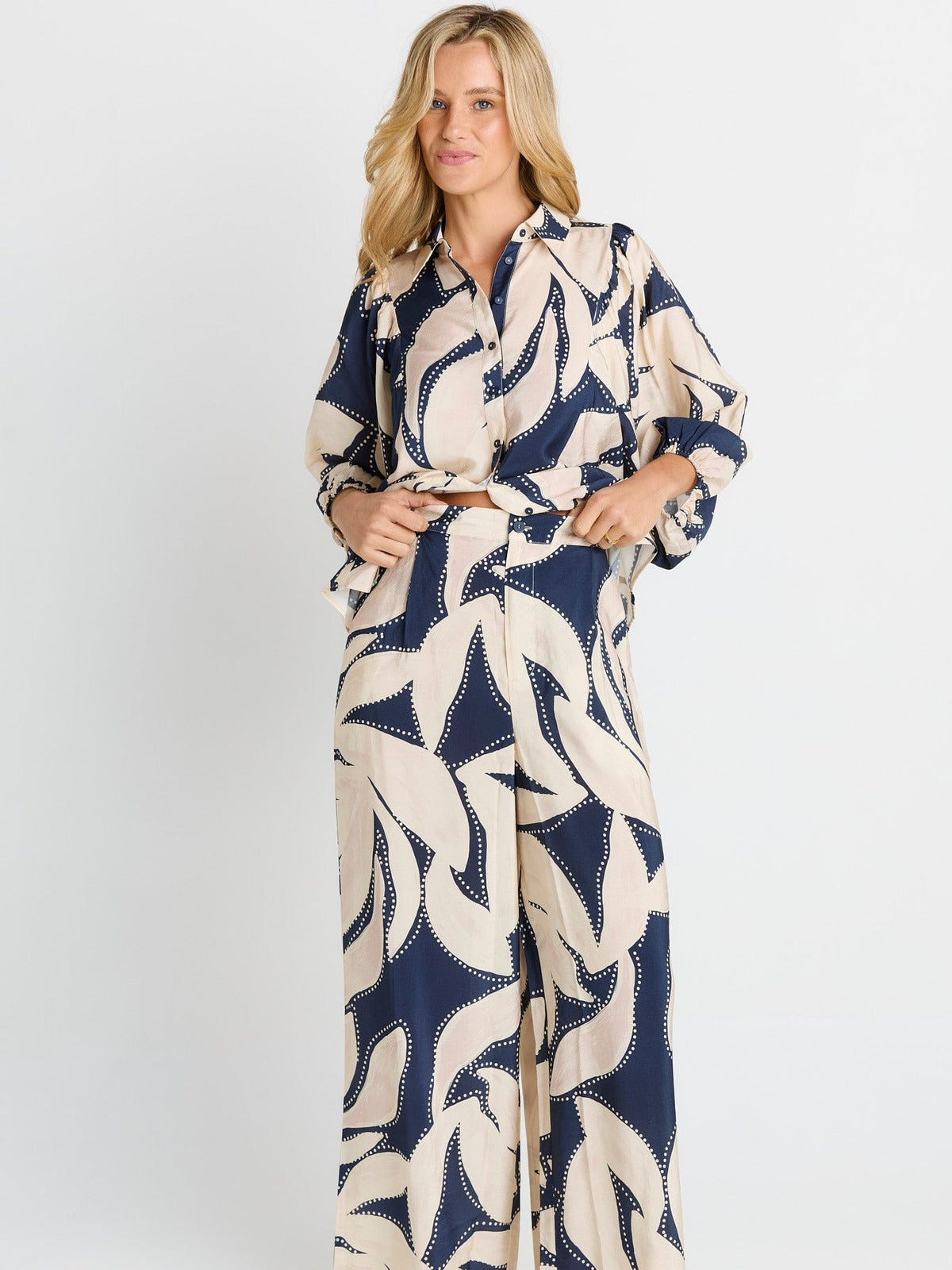 Zander Pant - Navy Floral Print