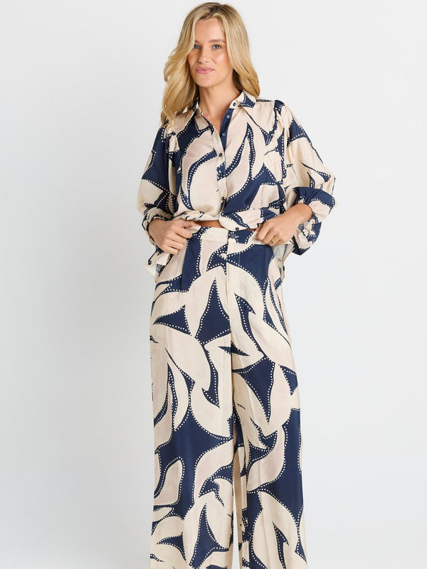 Zander Pant - Navy Floral Print