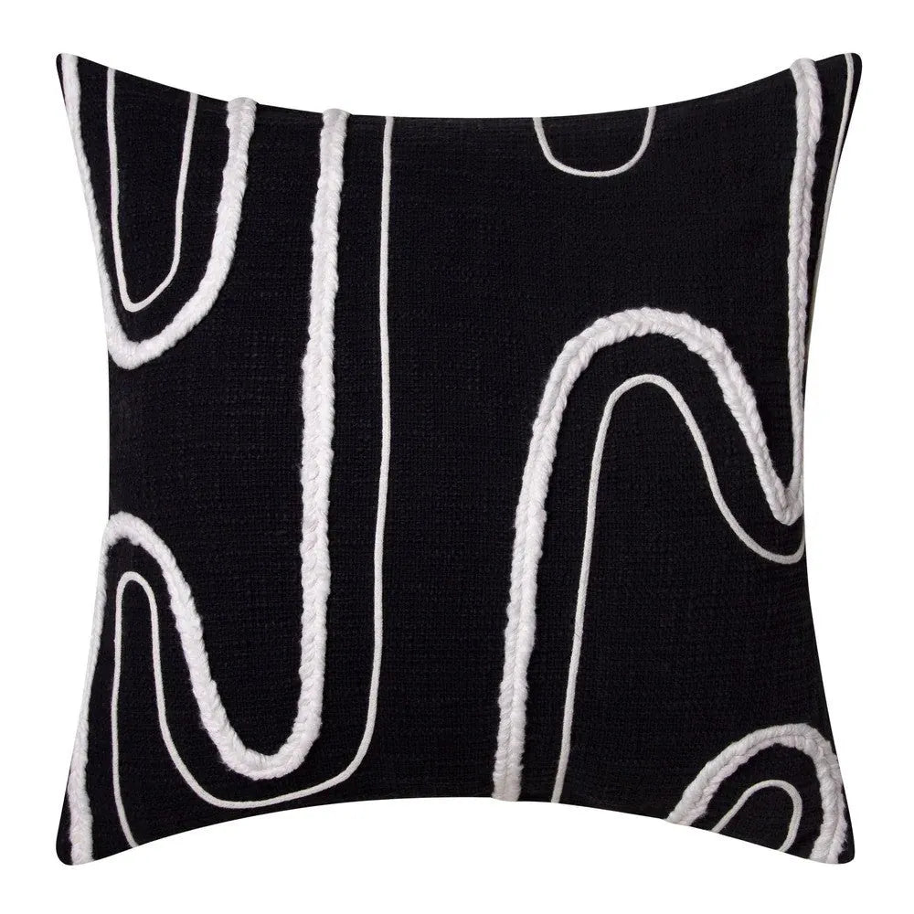 Zemira Cushion - Black & Ivory - J.Elliot - Image 1