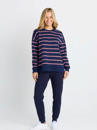 Ziggy Sweat - Navy/Red Stripe