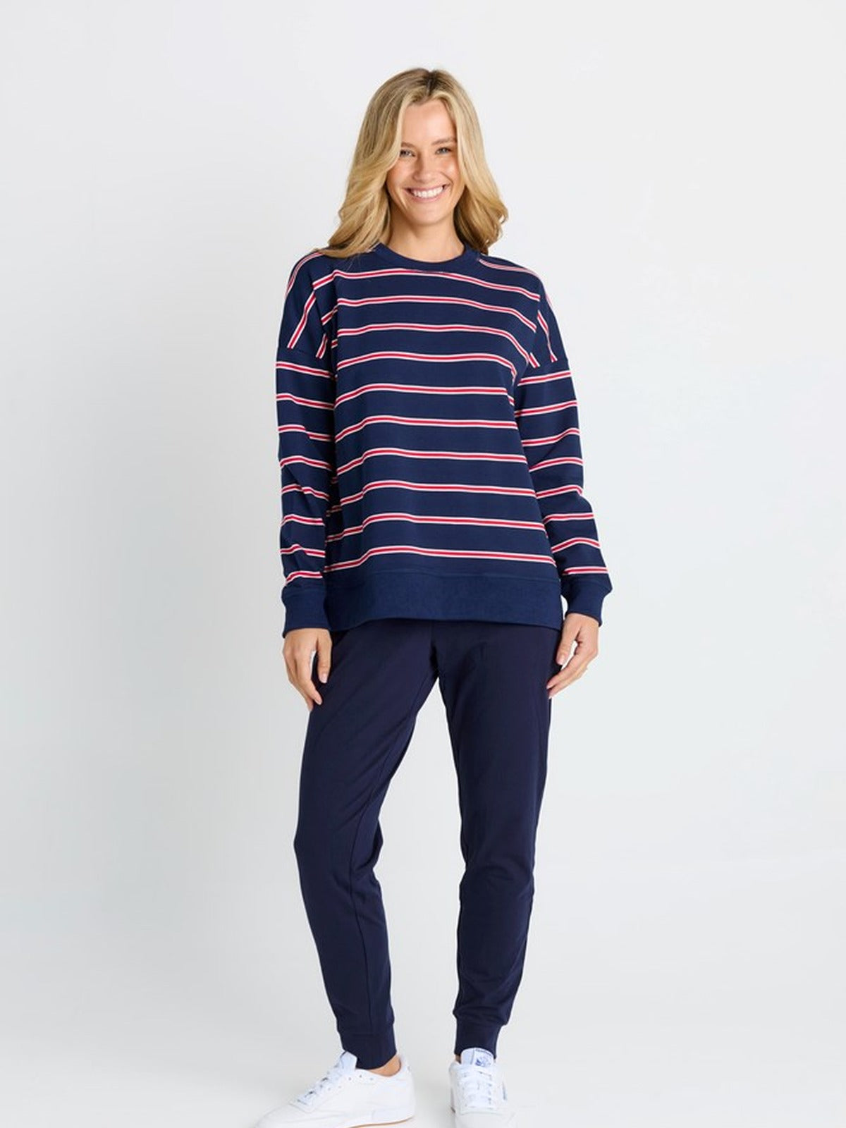 Ziggy Sweat - Navy/Red Stripe