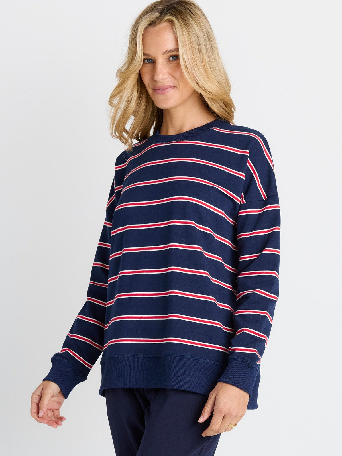 Ziggy Sweat - Navy/Red Stripe