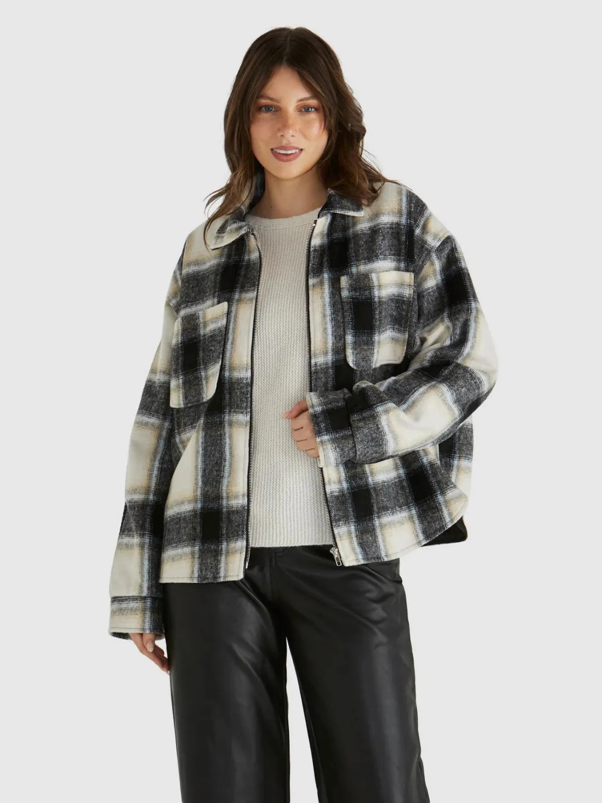 Zita Jacket - Charcoal Check - Sass - Image 2
