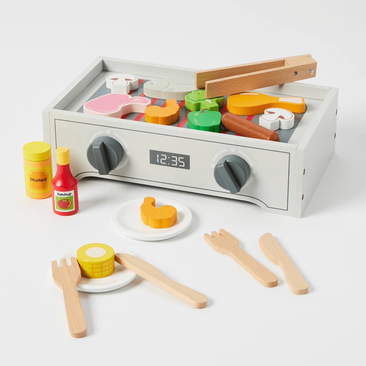 ZookabeeWooden Tabletop BBQ Set