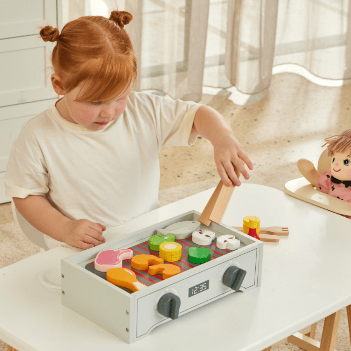 ZookabeeWooden Tabletop BBQ Set